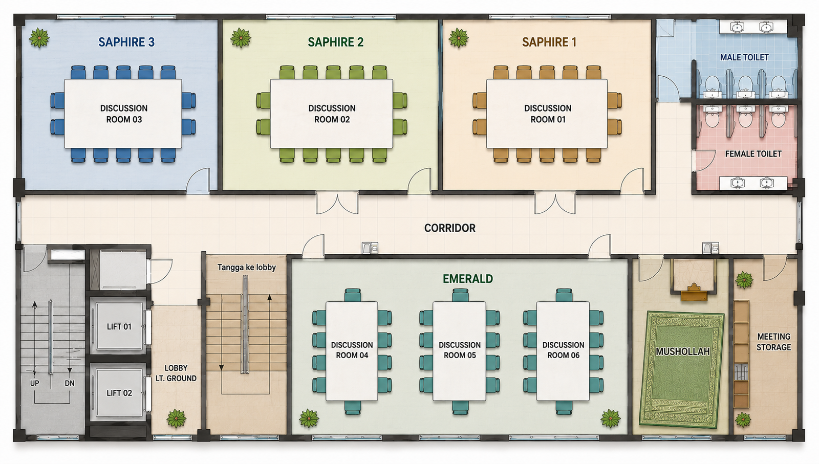 Hotel Floor Plan Blueprint